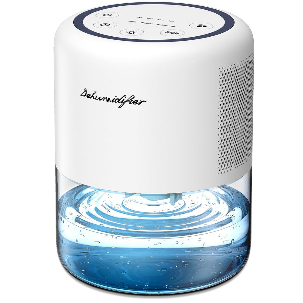 44oz(1.3L) Small Dehumidifier for Home Auto-Off Quiet Portable Dehumidifier with 3 Modes 10 Color Lights 4 Timer Settings for Bedroom Bathroom Closet (215 sq.ft)