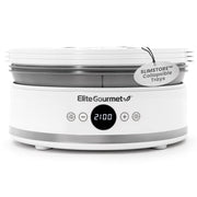 Digital Food Dehydrator, 5 SlimStore Trays, Adjustable Timer BPA-Free, Collapsible, Compact, White, EFD329WD