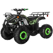 Gas 125cc ATV with Reverse Quad 4 Wheeler ATV with Headlights - Big 19"/18" Tires Off-Road Tires (Army Green, Fully Assembled)