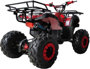 125cc ATV Quad 125cc ATV with Reverse, LED Lights, Big Wide Tires with Matching Rims 4 Wheeler for Youth and Children (Red Color)