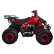 125cc ATV 4 Wheels Wheelers Quad 125 ATV Quads with LED Lights, Big 19"/18" Tires,Red