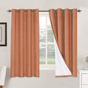 Linen Blackout Curtains Durable Thick Textured Linen Look 100% Blackout Patio Door Curtain Anti Rust Grommet Extra Wide Sliding Door Curtain Panel, Natural，W100 x L108 inch (Pack of 4)
