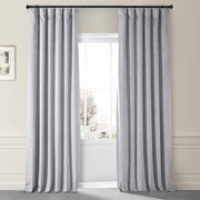 Extra Wide Plush Velvet Blackout Curtains (1 Panel) 100W X 84L, Diva Cream