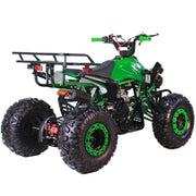Leopard 125cc ATV Gas Powered Youth 4 Wheeler Quad with Automatic Transmission, Reverse Gear, Big 19"/18" Tires (Green)