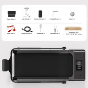 3.0HP Walking Pad Treadmill with LED Display & Remote APP – Handle Bar, 300 LBS Capacity, Portable Under-Desk Design for Home Use