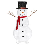 Snowman Outdoor Christmas Decorations with 90 LED Lights, Lighted Snowman with Top Hat Holiday Ornaments Yard Decor for Home, Lawn and Front Yard-4 FT
