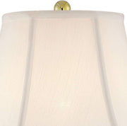 26 1/2" Tall Table Lamps Set of 2 Gold Brass Cut Clear Glass Urn