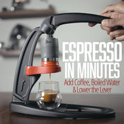 UPDATED Espresso Maker - Classic: All manual lever espresso maker for the home - Pressure gauge and two portafilters included