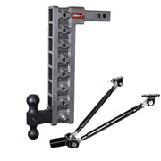 Mega-Duty 15" Drop Hitch Ball Mount 2" Receiver 16,000 lbs USA