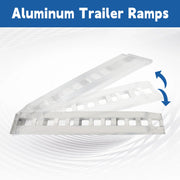 72 inch X 15 inch 6500LBS Aluminum Trailer Ramps Total Beavertail Hook End 1 Pair 2 Ramps