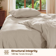 100% Linen Duvet Cover Set King Size,Durable Comforter Cover