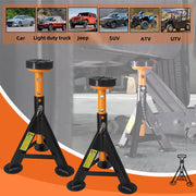 BESTOOL Jack Stands 4 Ton, Adjustable Car Jack Stand, 2 Pack Heavy-Duty Carbon Steel; Dual Locking Pins; 7-Position 13.5–21.6 in Height; For Cars, SUVs & Light Trucks