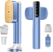Steamer & Iron for Clothes, 15s Fast Heat-up 1200W Portable Handheld Garment Steamer 2 In 1, Travel Size with Large Ceramic Heat Panel, Powerful Steam Quick Wrinkle Removal, 110V-120V