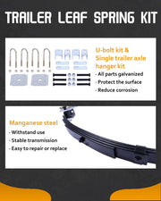 Trailer Leaf Spring Kit 3500lb Single Axle 4 Leaf Spring Kit