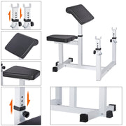 Preacher Curl Weight Bench, Strength Training Max load 450LBS Home Gym Fitness Equipment, Seated Arm Isolated Barbell Dumbbell Bicep Station