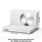 Foldable Meat Slicer, Electric Food Slicer with RSG 6.7" Blade for Home German RSG Stainless Steel Blade, Child Lock, 0-20mm Adjustable Thickness, For Meat, Bread, Cheese, Deli, Fruits & Vegetables
