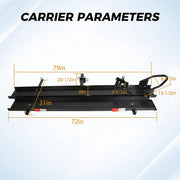 600LB Motorcycle Carrier with Loading Ramp Heavy Duty Steel Hauler