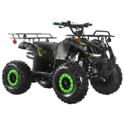 Gas 125cc ATV with Reverse Quad 4 Wheeler ATV with Headlights - Big 19"/18" Tires Off-Road Tires (Army Green, Fully Assembled)