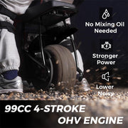 GMB100 Plus Gas Mini Bike 99cc 4-Stroke Off Road Headlight & Gaiter