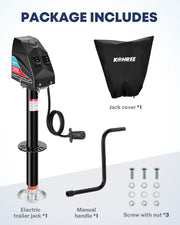 Electric Trailer Jack 5000 lbs with 7-Way Connector, Heavy Duty