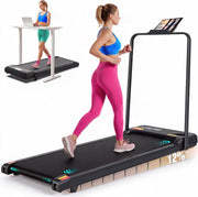 Small Walking Pad with Incline-Foldable Treadmill for Home Office