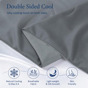 Cooling Comforter for Hot Sleepers, King 106x90, Medium Gray Cooling blanket feel, Q-Max >0.4 cool touch, double-sided cooling, Sorona fill, for night sweats, lightweight & breathable