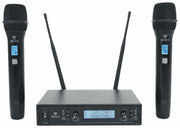 RPG122K 12" Powered PA Speaker Pair with 2 UHF Wireless Mics