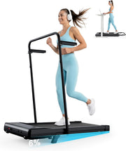 6% Incline Walking Pad with Handle bar, Smart AI App Control for Home