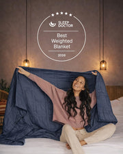 Weighted Blanket for Adults 20 lb Full/Queen (Navy Blue, 60"x80")