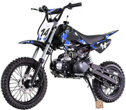 110cc Dirt Bike Pit Bike Kids Dirtbike DB14 Gas Dirtbike for Kids Children (Blue)
