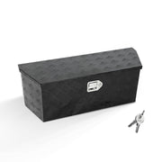 35inch Heavy Duty Aluminum Truck Bed Tool Box Chest Storage Organizer for Pick Up Truck Bed RV Trailer Tool Box with Lock and Keys-Black
