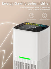Dehumidifier, 60 OZ Water Tank, Dehumidifiers for Home, White