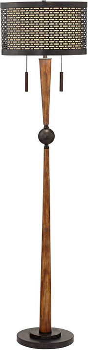 Hunter 64" Tall Rustic Modern Floor Lamp Living Room