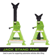 3-Ton Ratcheting Jack Stands, Pair, Model ALJS3