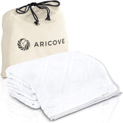 Cooling Weighted Blanket for Adults, 15 lbs, Full/Queen Size Weighted Blanket, 60x80 inches, Silky Soft Bamboo Viscose, Machine Washable, White