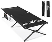 Camping Cot: 78.3"x28.7"x14.6" Comfort Cot Bed for Camping Traveling Guest Bed, Sleeping Cots for Adults with Side Pockets & Storage Bag - Ease of Assembly, Support 330 Lbs