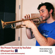 Gold Lacquer Bb Trumpet Set, Rose Brass Leadpipe