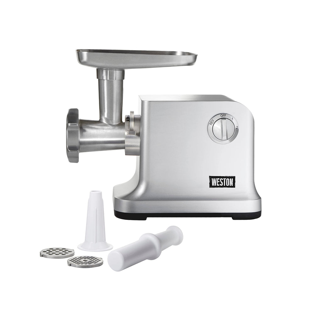 #12 Electric Meat Grinder & Sausage Stuffer 750 Watt, 1 HP Motor | Grinds 4 lbs Per Minute | Includes Stainless Steel Grinding Plates | Die-Cast Aluminum | 33-1301-W