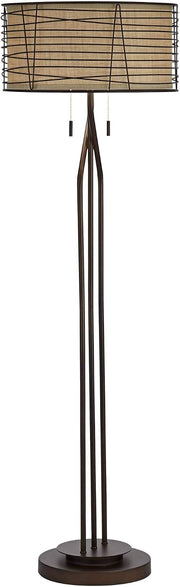 Marlowe 60 1/2" Tall Bronze Woven Metal Floor Lamp