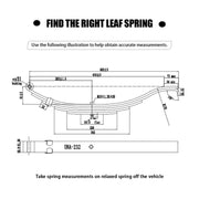 5-Leaf Slipper Trailer Leaf Spring Set for 7000# Axle - 3500# Capacity (Pair of 2)