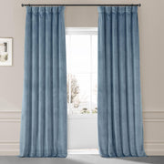 Extra Wide Plush Velvet Blackout Curtains (1 Panel) 100W X 84L, Diva Cream