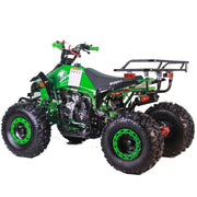 Leopard 125cc ATV Gas Powered Youth 4 Wheeler Quad with Automatic Transmission, Reverse Gear, Big 19"/18" Tires (Green)