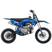 Storm 125cc Zongshen Brand Engine Dirt Bike with 4-Speed Semi-Automatic Transmission, Kick Start, Big 14"/12" Tires! (Blue)
