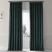 Extra Wide Plush Velvet Blackout Curtains (1 Panel) 100W X 84L, Diva Cream