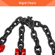 Tow Chain 3/8" Grade 80 V-Type with 15 J-Hooks, 2/3 Ft Long for Flatbed Truck, Trailer, Tractor, Wrecker - Heavy Duty Towing Rope
