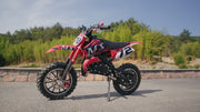 50cc Kids Dirt Bike Gas 2-Stroke Dirt Bike for Kids 8-14 Boys Youth Red