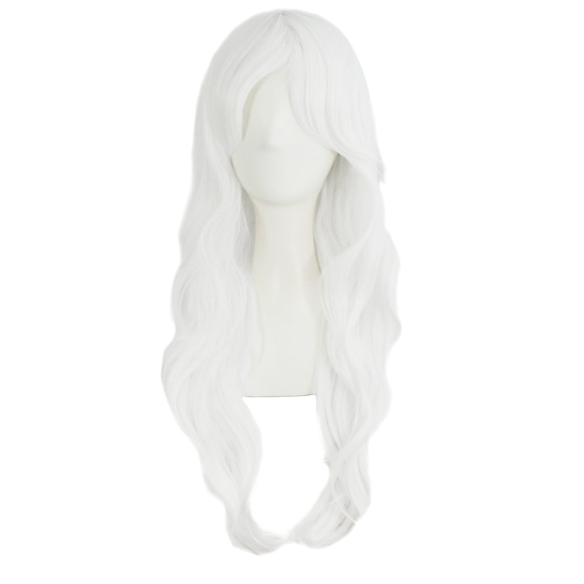 MapofBeauty 70 cm/ 28 inch Cosplay Curly Anime costume Fashion Wig (White)