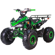 Leopard 125cc ATV Gas Powered Youth 4 Wheeler Quad with Automatic Transmission, Reverse Gear, Big 19"/18" Tires (Green)
