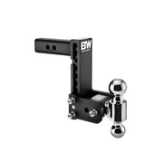 Tow & Stow Adjustable Trailer Hitch Ball Mount - Fits 2" Receiver, Dual Ball (2" x 2-5/16"), 7" Drop, 10,000 GTW - TS10040B
