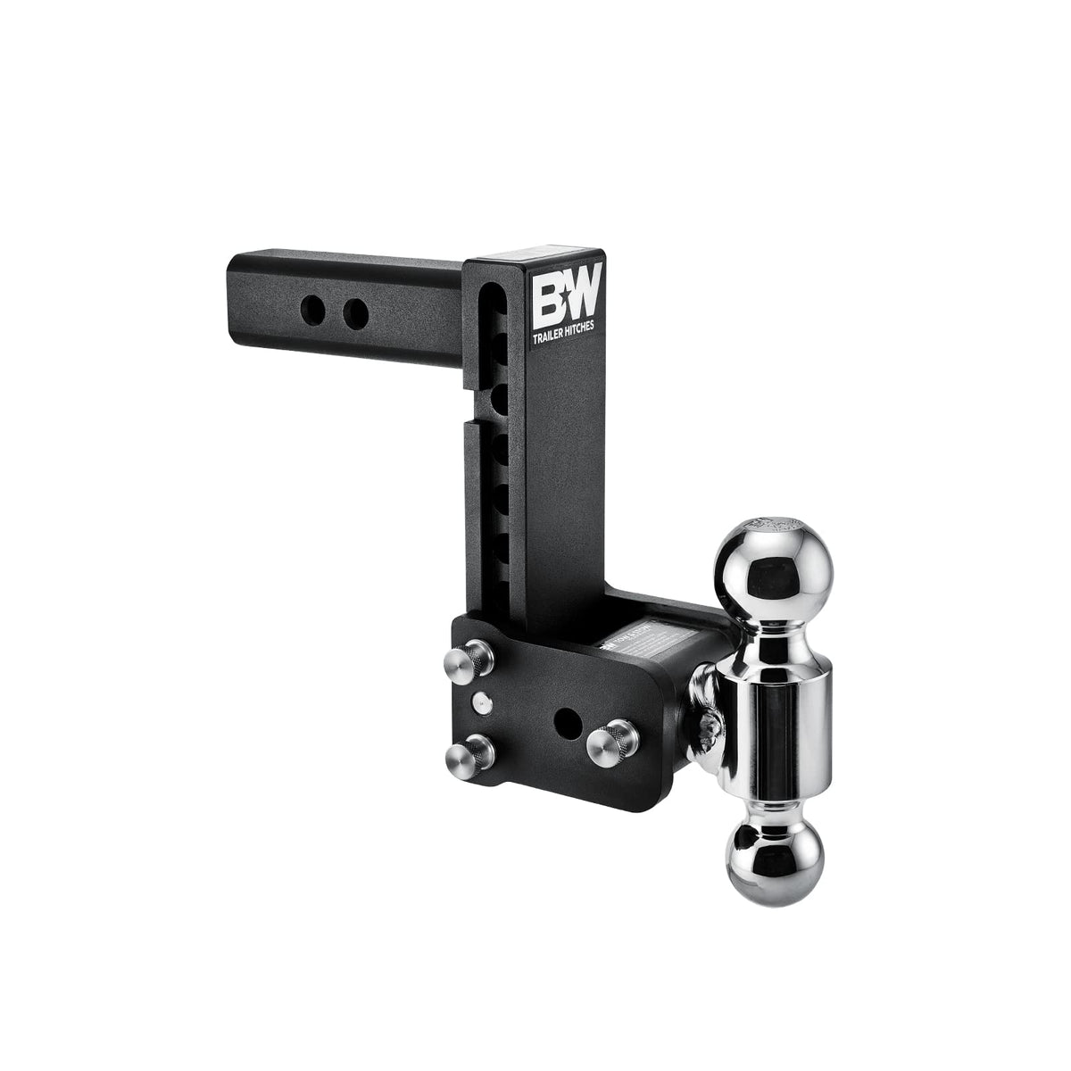 Tow & Stow Adjustable Trailer Hitch Ball Mount - Fits 2" Receiver, Dual Ball (2" x 2-5/16"), 7" Drop, 10,000 GTW - TS10040B